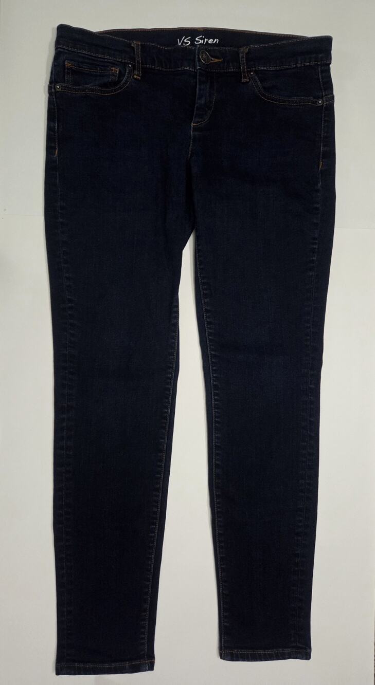Victoria’s Secret Siren Jeans Womens Size 6R Dark Blue Straight Leg Mid Rise